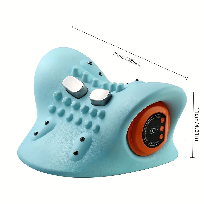 Electric Neck Massager 1500Mah Cervical Spine Stretch Relaxer Cervical Pillow Head Acupoint Massage Pillow Neck Stretcher