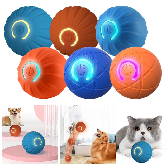 Intelligent Automatic Rolling Cat Toys USB Rechargeable Cat Interactive Ball Electronic Rotating Cat Ball for Kitten Dog Playing